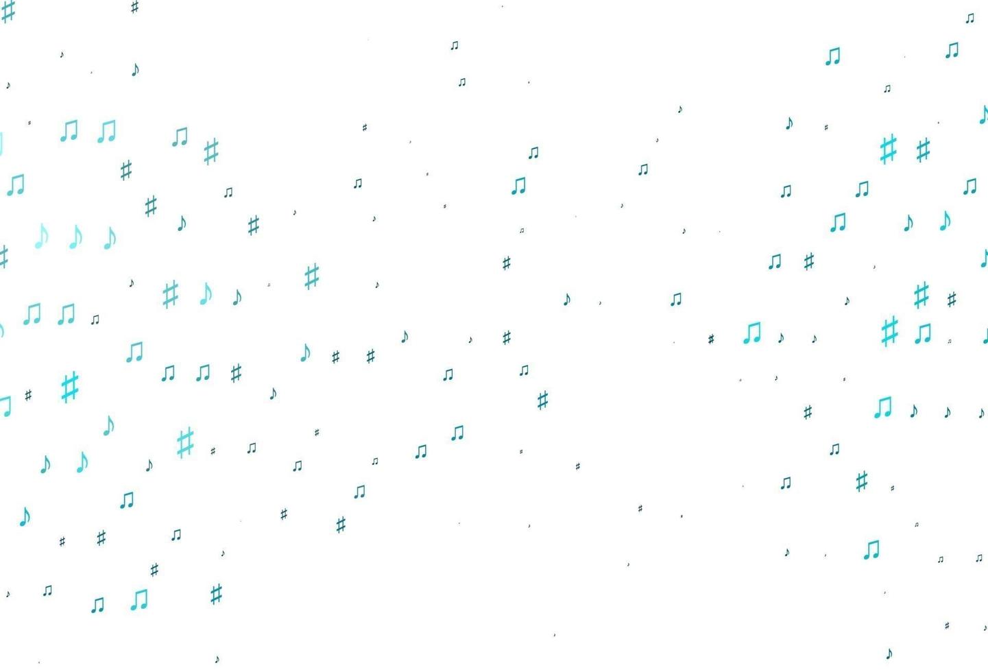 texture vettoriale blu chiaro con note musicali.