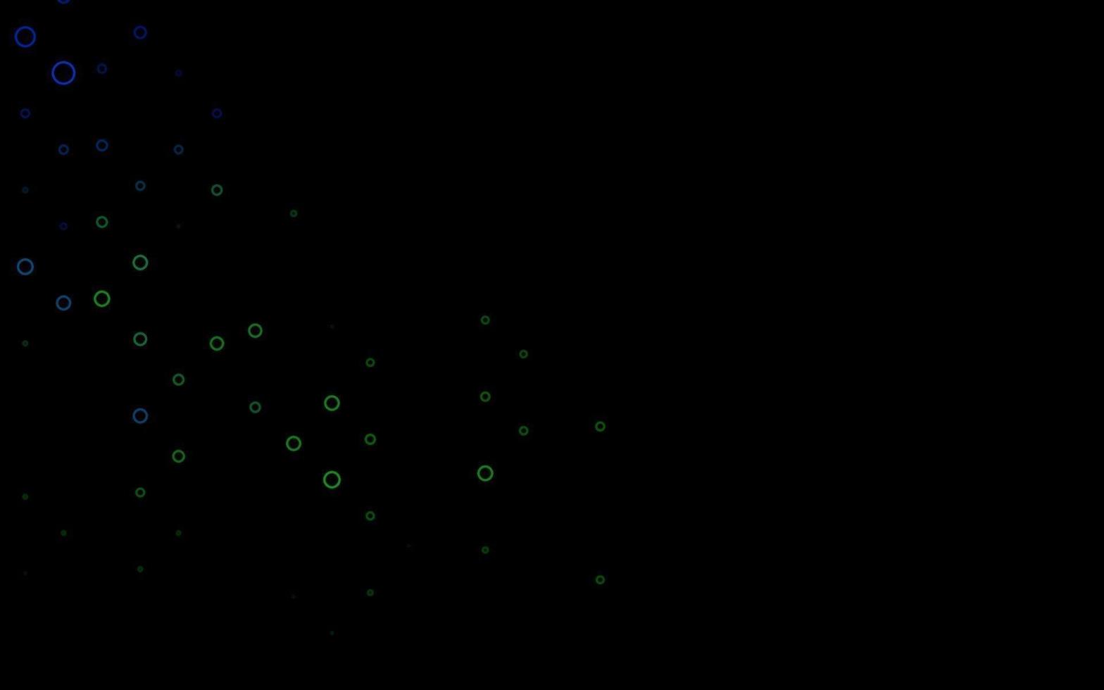 modello vettoriale blu scuro, verde con sfere.