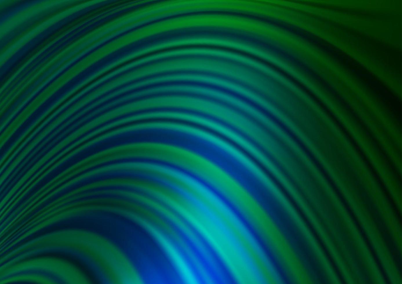 modello vettoriale blu scuro, verde con linee, ovali.