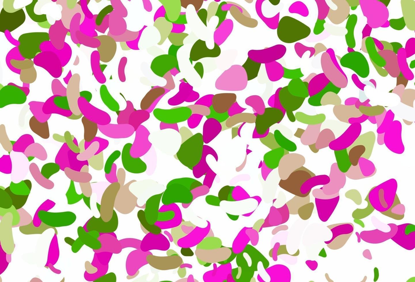 modello vettoriale rosa chiaro, verde con forme memphis.