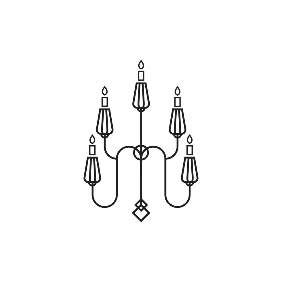 illustrazione del design dell'icona di vettore della candela