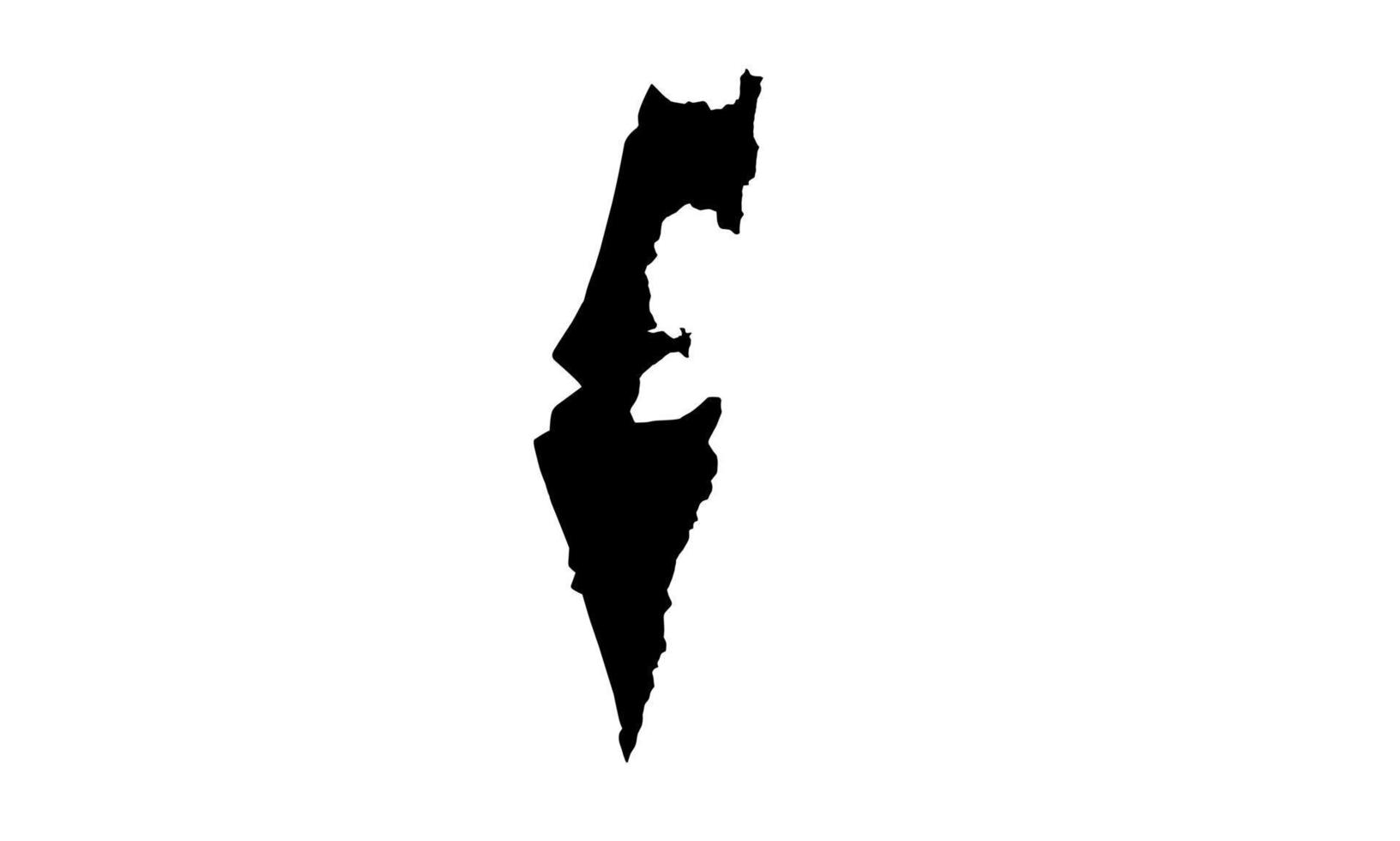 Israele nazione nero silhouette carta geografica vettore