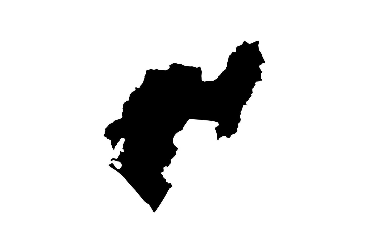 ondo carta geografica nero silhouette su bianca sfondo vettore