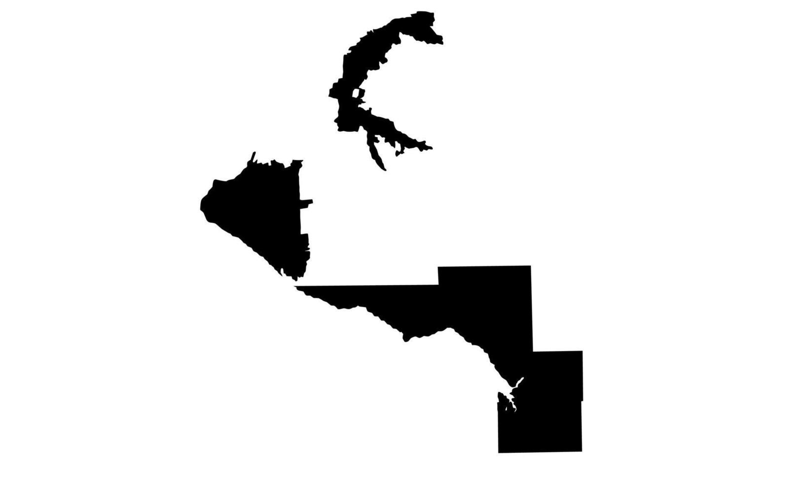 ancoraggio carta geografica nero silhouette su bianca sfondo vettore