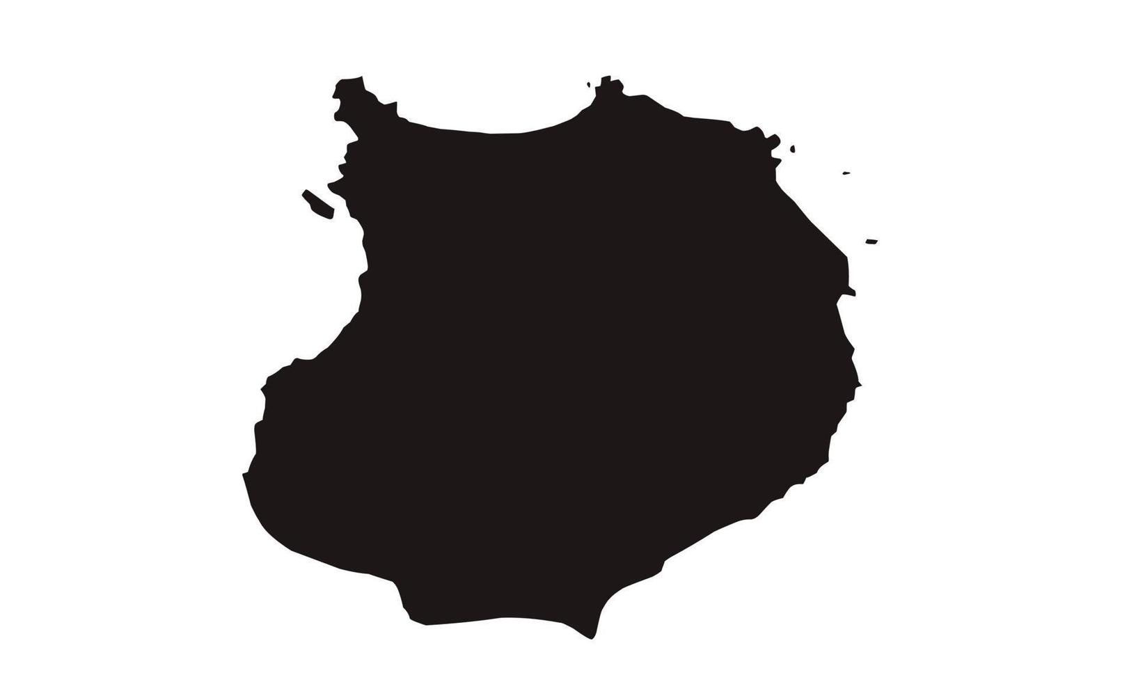 boavista carta geografica nero silhouette su bianca sfondo vettore