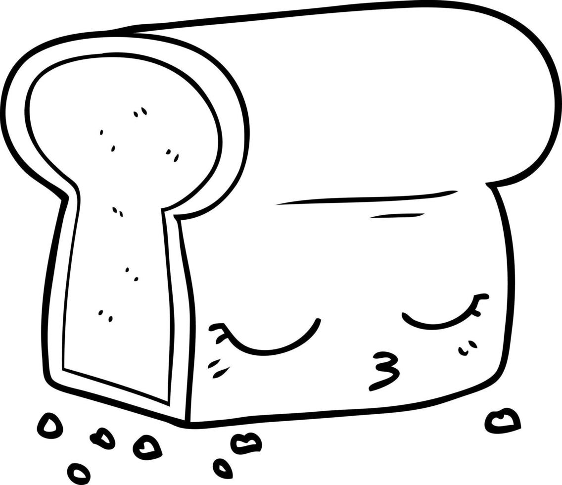 cartone animato pagnotta di pane vettore