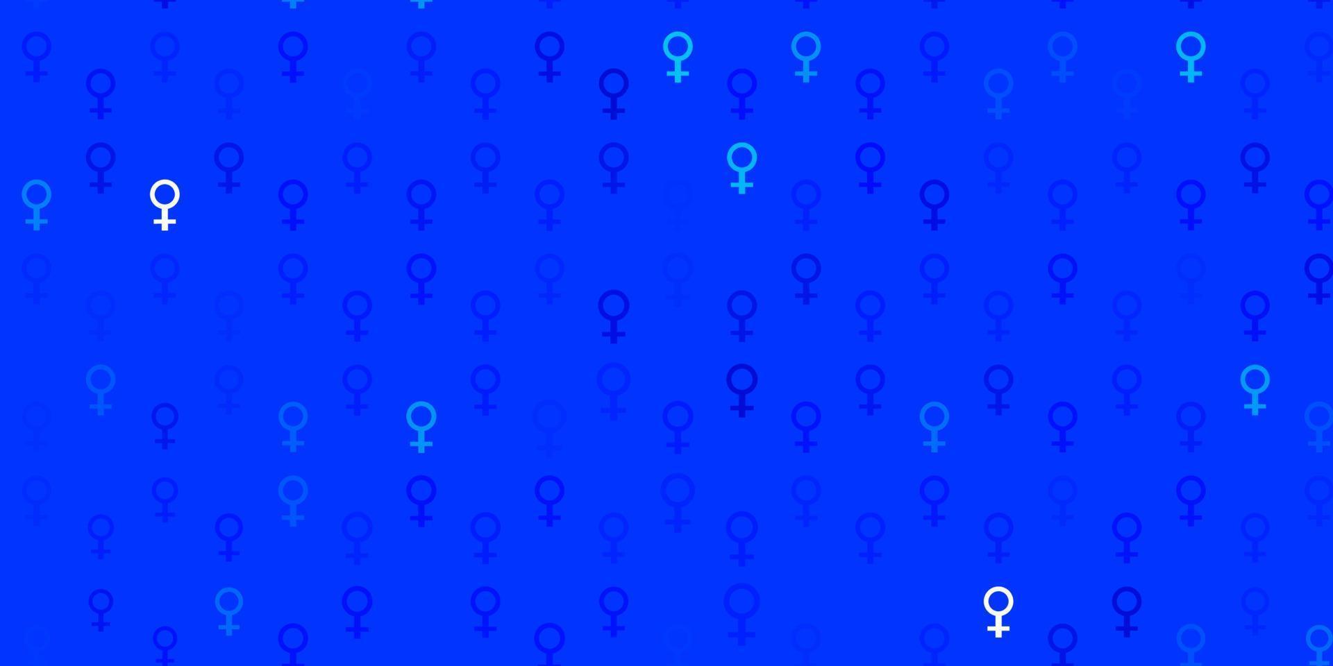 modello vettoriale azzurro con segni di donna d'affari.