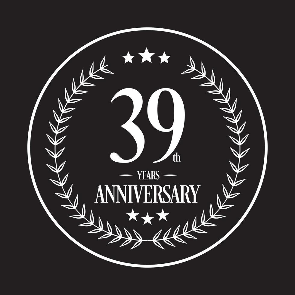 lusso anniversario logo illustrazione vettore. gratuito vettore illustrazione