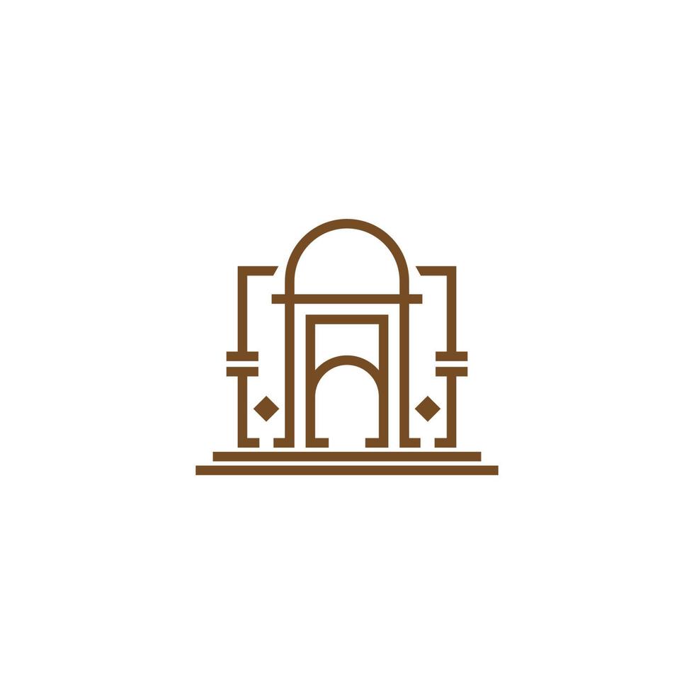 cancello icona logo design vettore