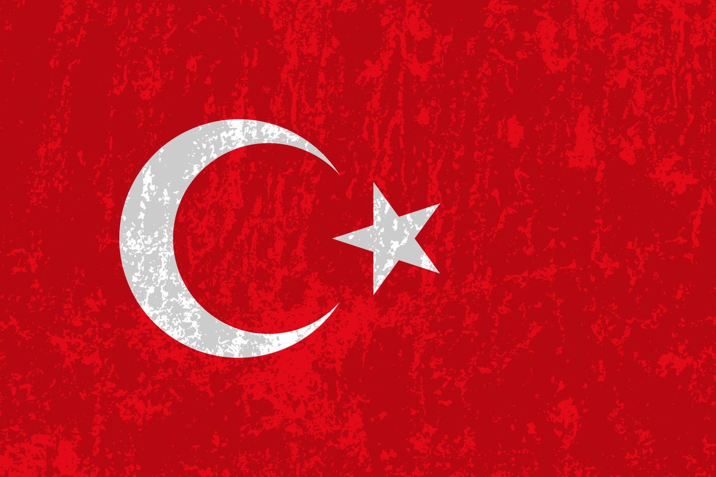 bandiera turca, colori ufficiali e proporzione. illustrazione vettoriale. vettore