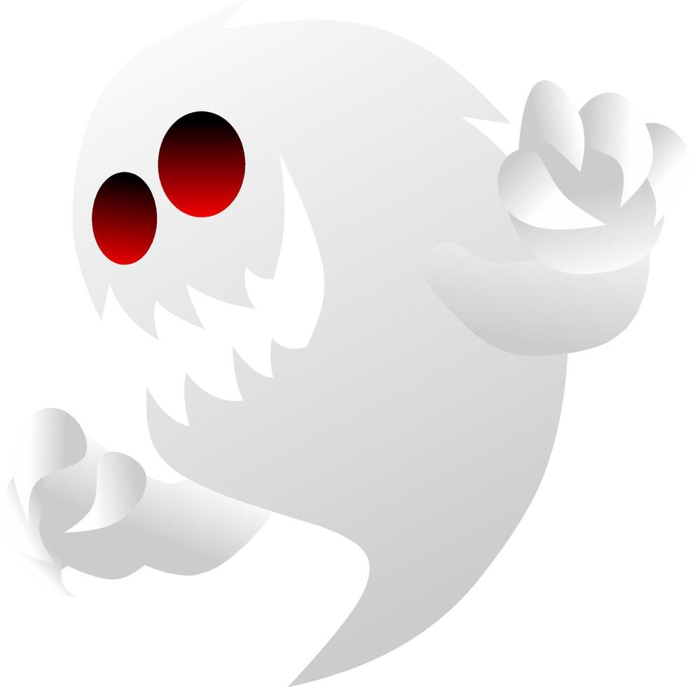 spaventoso Halloween fantasma per logo, icona, simbolo, Halloween, design o trucco o trattare vettore