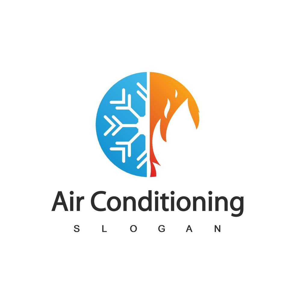 logo dell'aria condizionata, concetto di logo hvac vettore