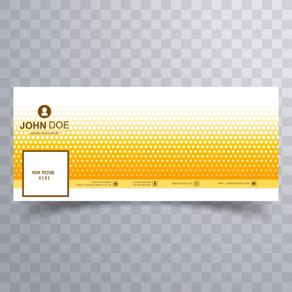 copertina punteggiata gialla moderna per il disegno di cronologia vettore