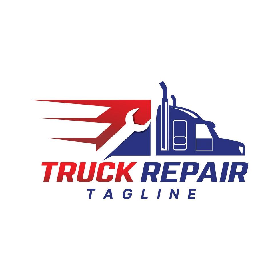 auto cura camion riparazione logo design modello vettore