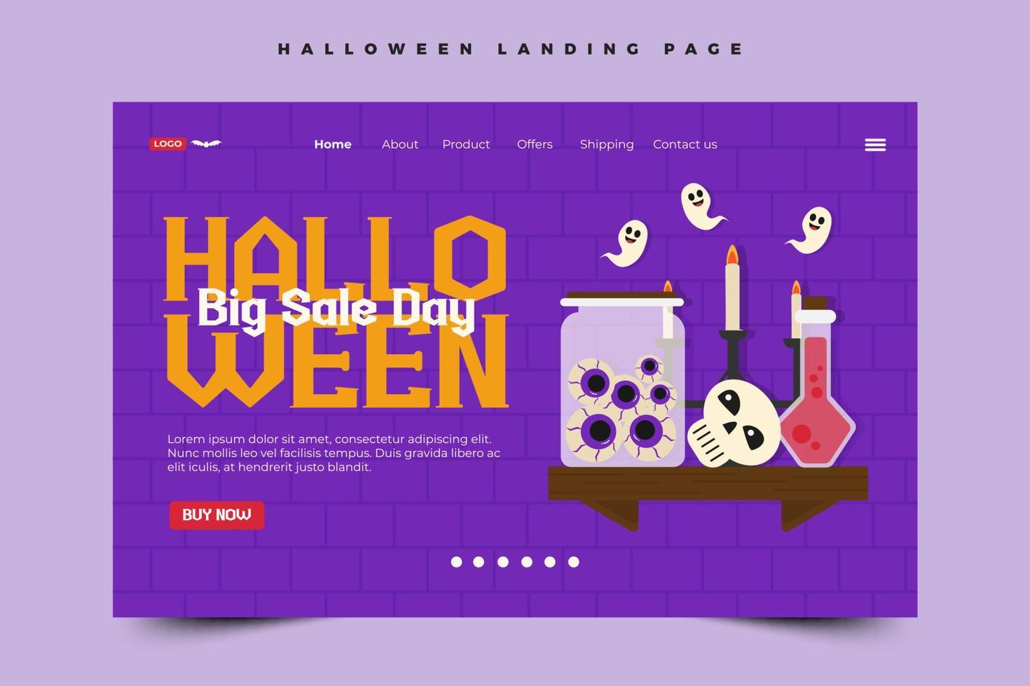 semplice e elegante Halloween grafico design modello quello è facile per personalizzare vettore