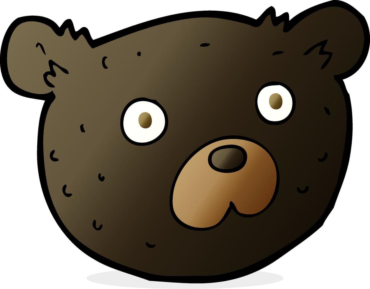 cartone animato orso nero vettore