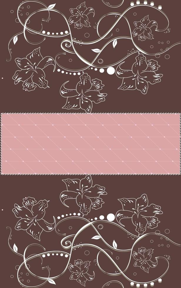 Vintage ▾ invito carta con elegante floreale design vettore