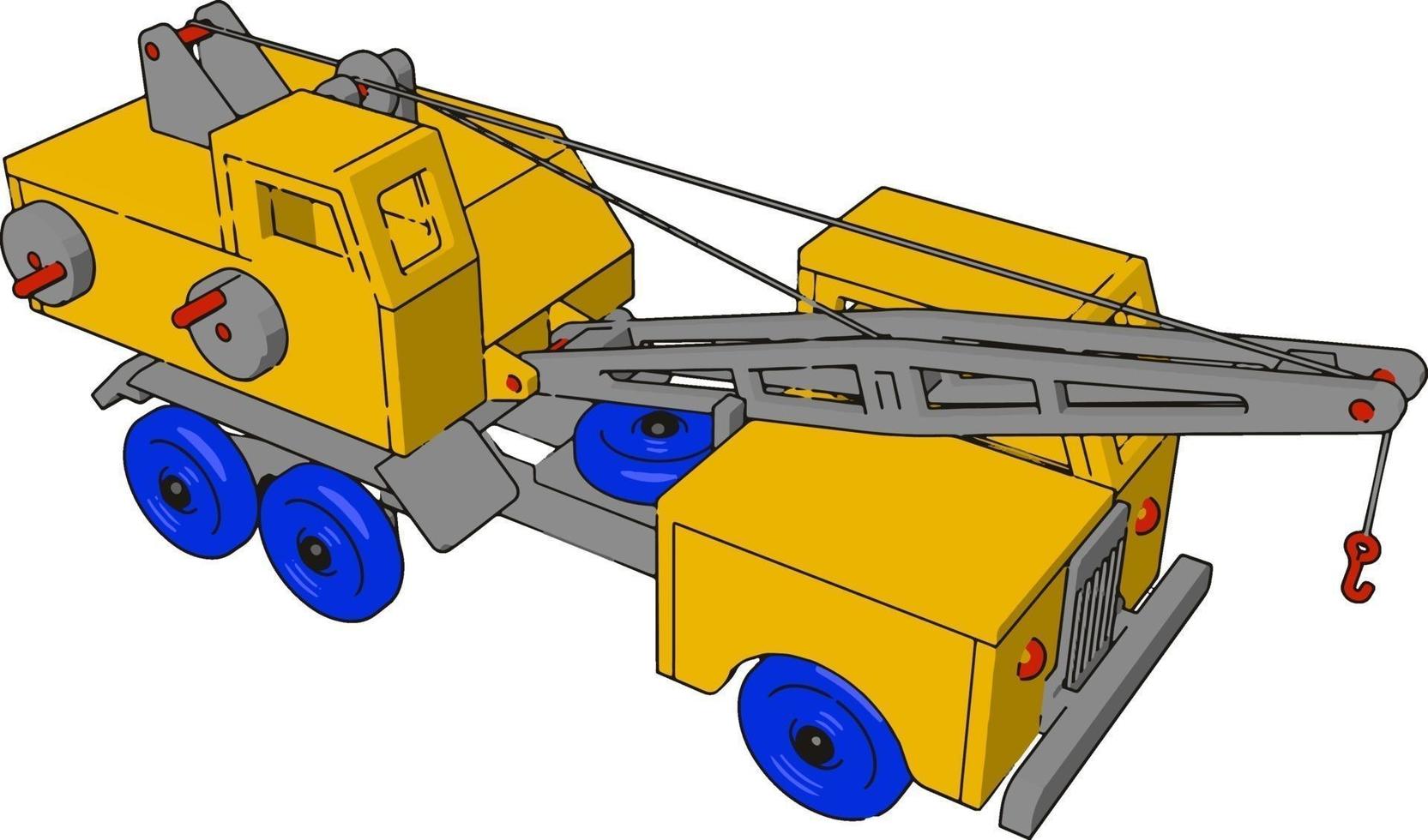 poco camion dei pompieri giocattolo, illustrazione, vettore su bianca sfondo.