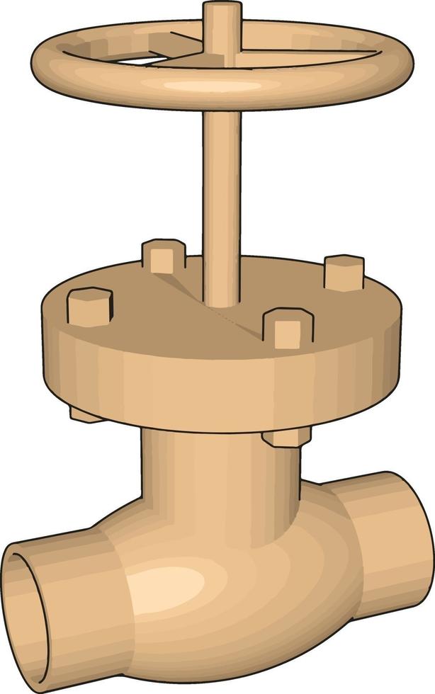 crema flangia, illustrazione, vettore su bianca sfondo.