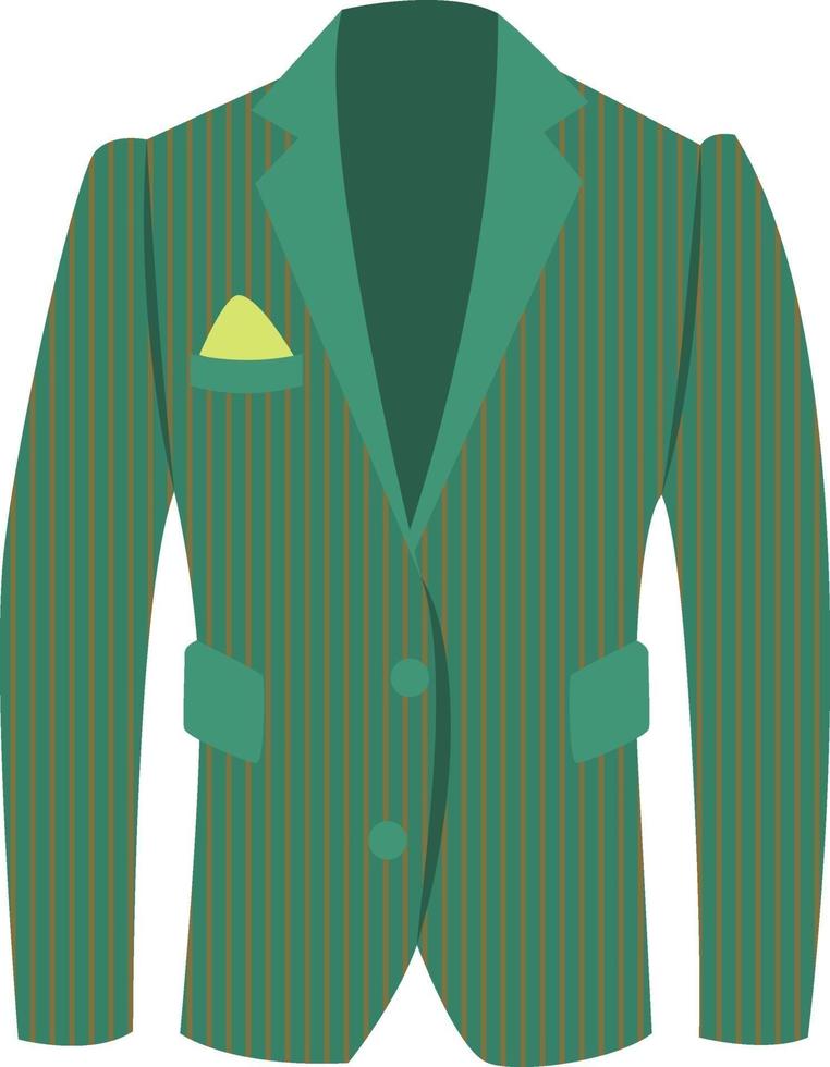 verde uomo giacca, illustrazione, vettore su bianca sfondo