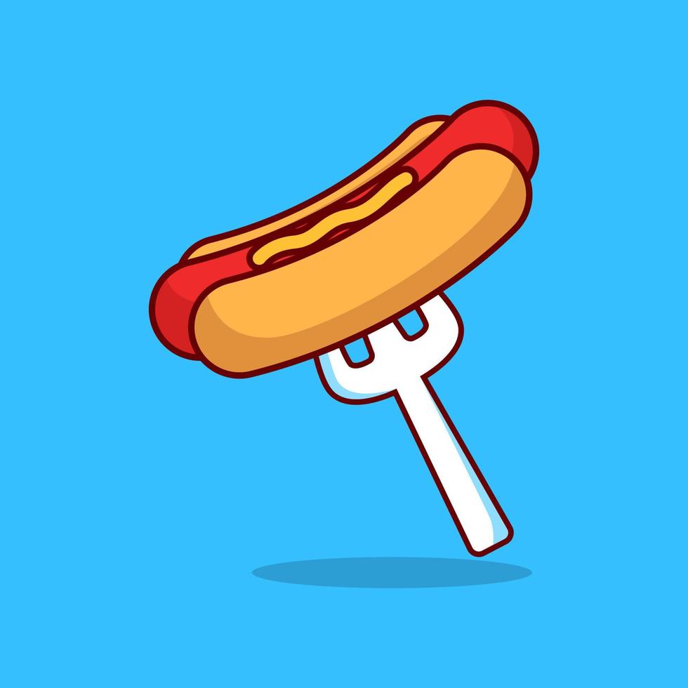 hot dog cibo illustrazione icona premio logo design vettore