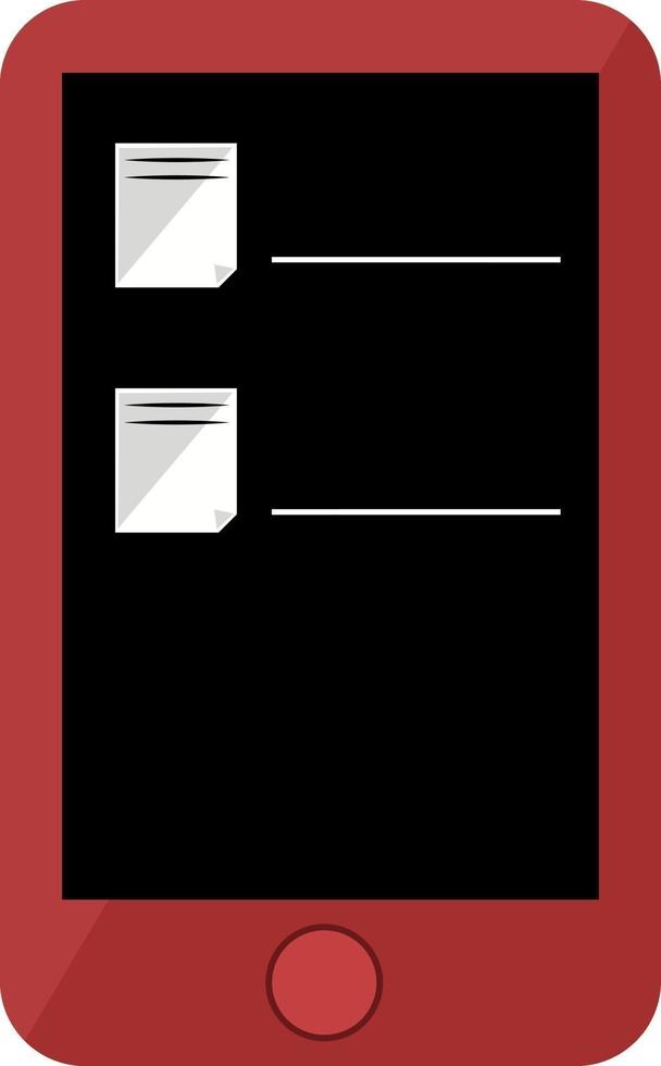 rosso Telefono, illustrazione, vettore su bianca sfondo