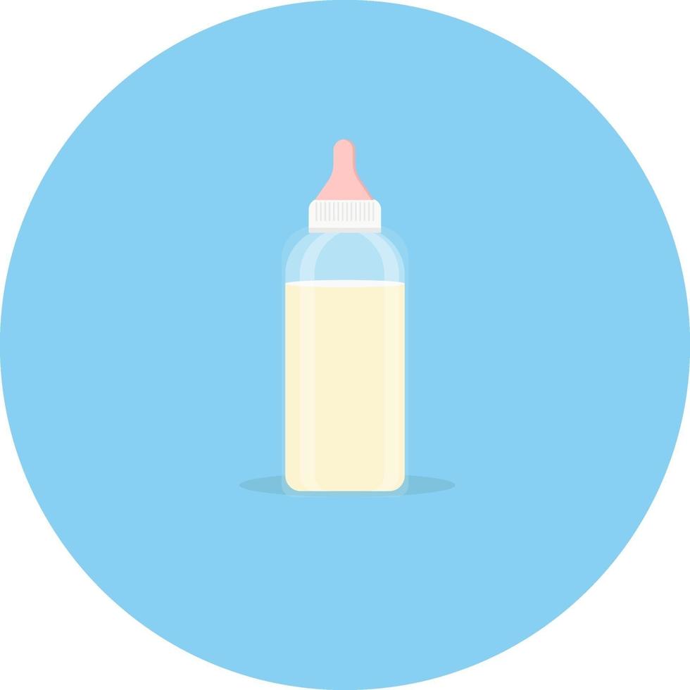 piccolo bambino bottiglia, illustrazione, vettore su un' bianca sfondo.