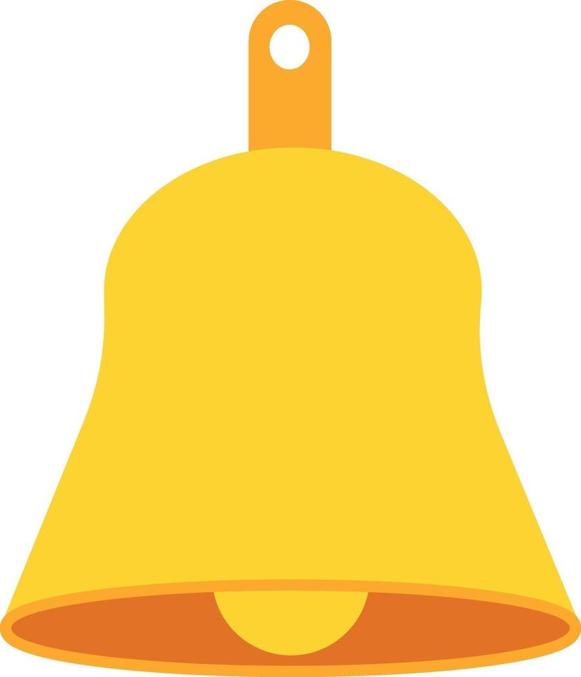 d'oro campana, illustrazione, vettore su un' bianca sfondo.