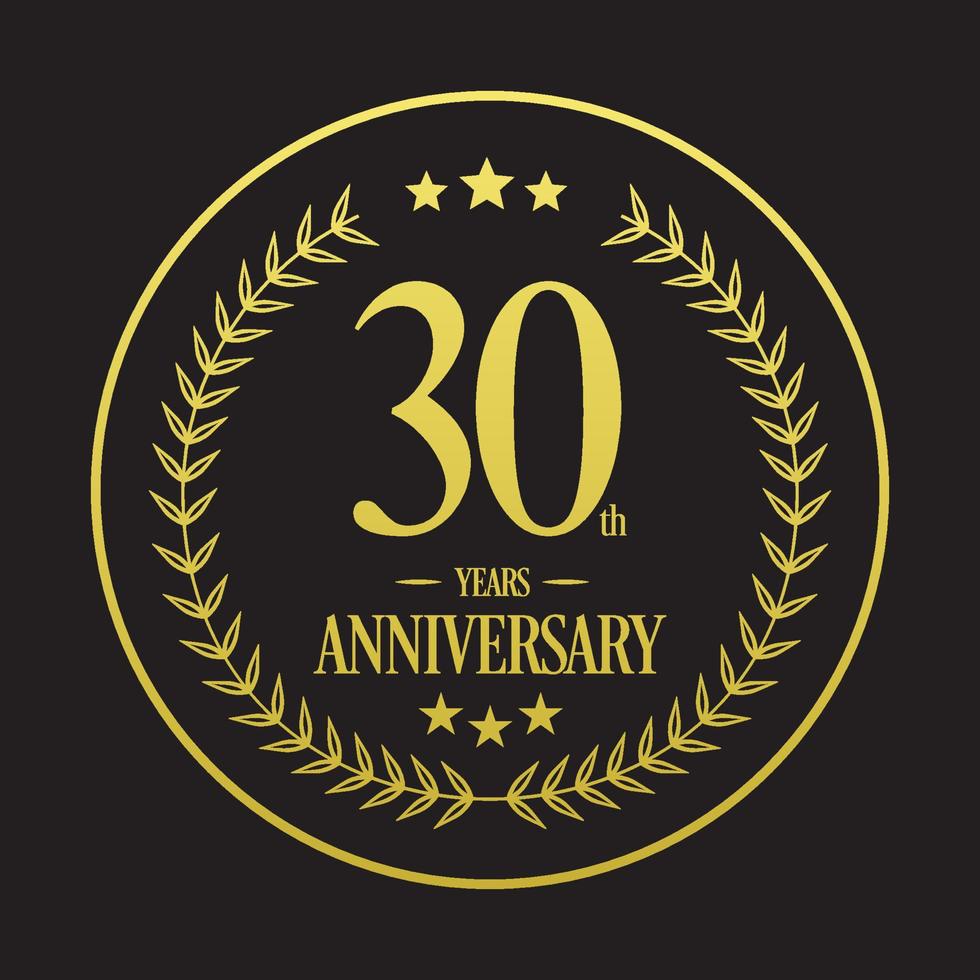 lusso 30 anniversario logo illustrazione vettore.libero vettore illustrazione gratuito vettore