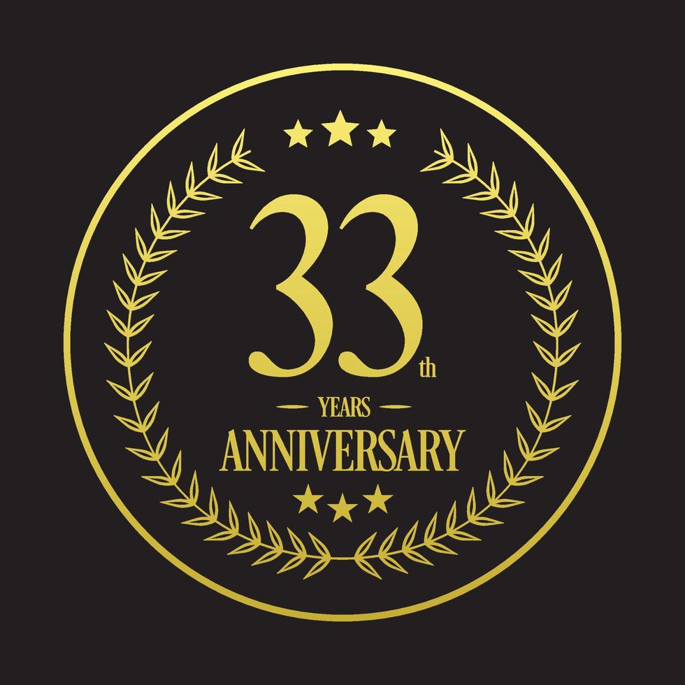 lusso 33 ° anniversario logo illustrazione vettore.libero vettore illustrazione gratuito vettore