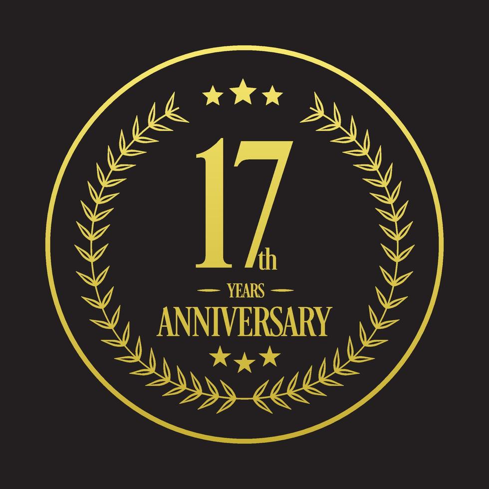 lusso 17 ° anniversario logo illustrazione vettore.libero vettore illustrazione gratuito vettore