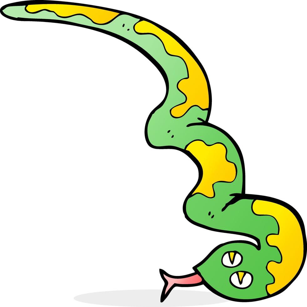 serpente sibilante dei cartoni animati vettore