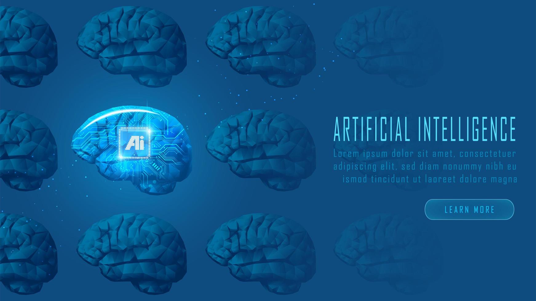 concetto di cervelli futuristici ai robot vettore