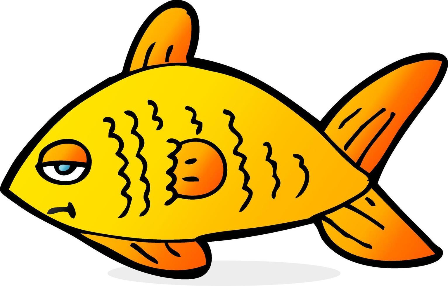 cartone animato divertente pesce vettore