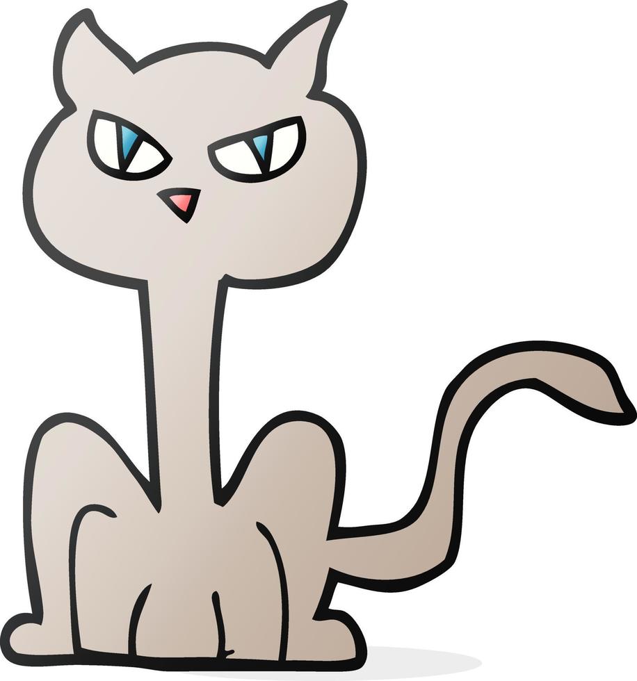 cartone animato arrabbiato gatto vettore