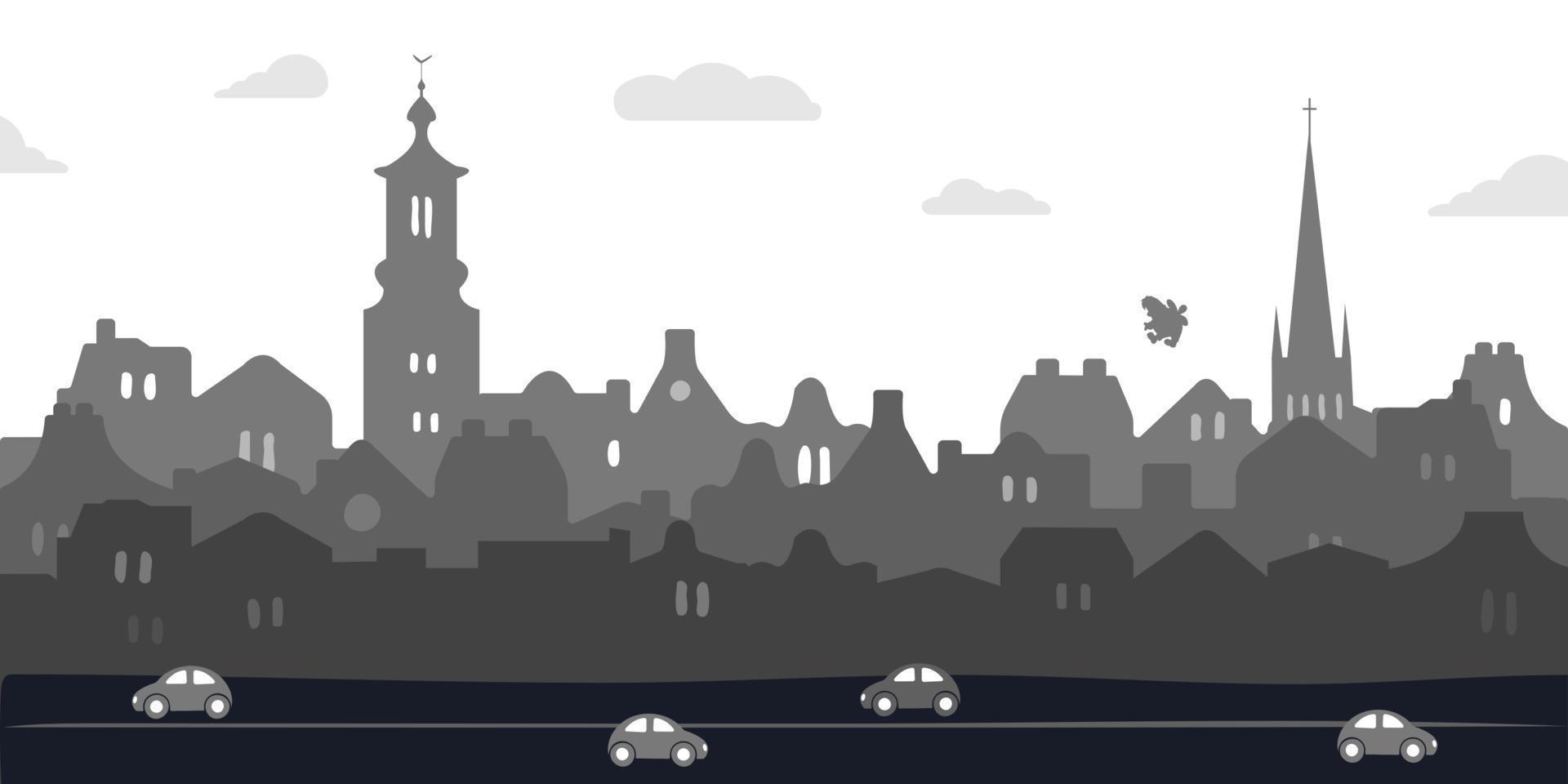 stoccolma Svezia silhouette cartone animato impostato vettore