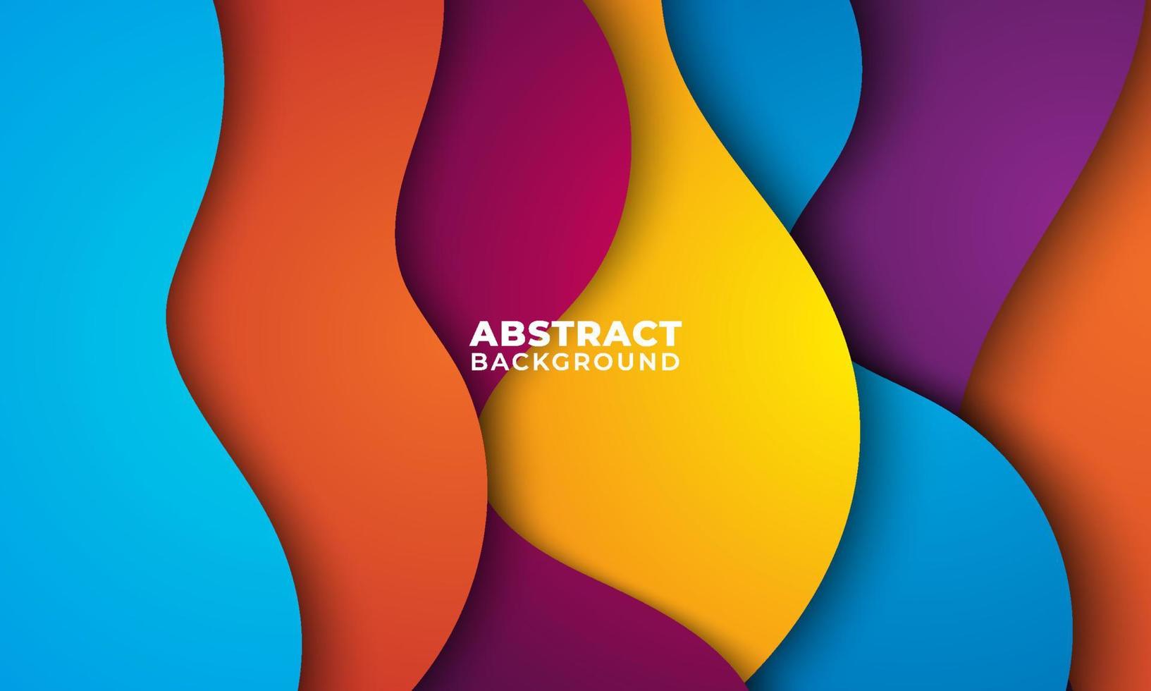 astratto moderno colorato, pendenza dinamico geometrico astratto ondulato sfondo e papercut stile effetto design vettore illustrazione.