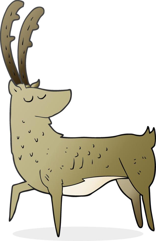 cartone animato virile cervo vettore