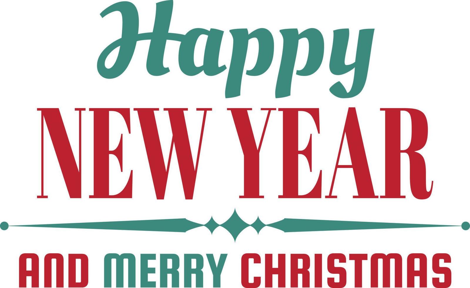 allegro Natale e contento nuovo anno lettering e citazione illustrazione vettore