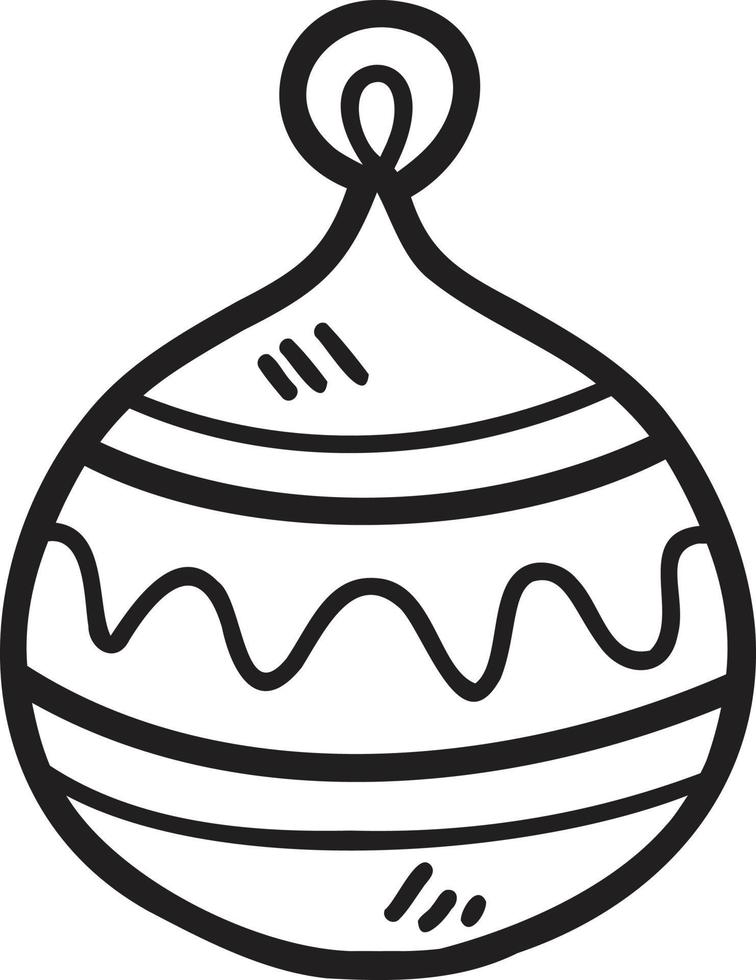 mano disegnato Natale palla decorazioni illustrazione vettore