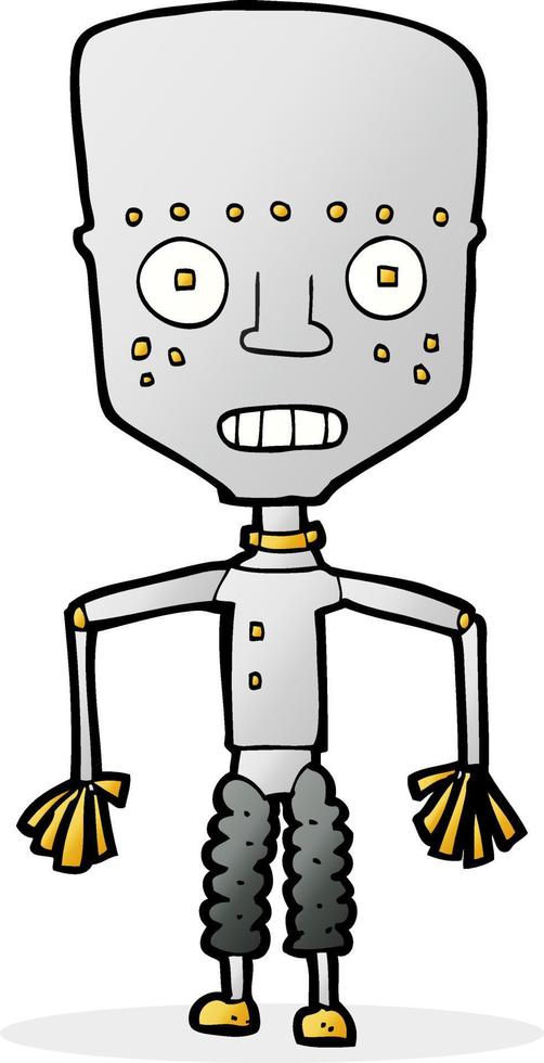 robot divertente del fumetto vettore