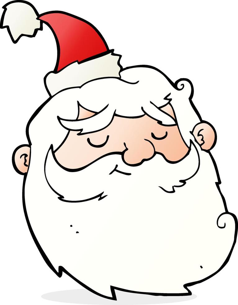 faccia di Babbo Natale dei cartoni animati vettore