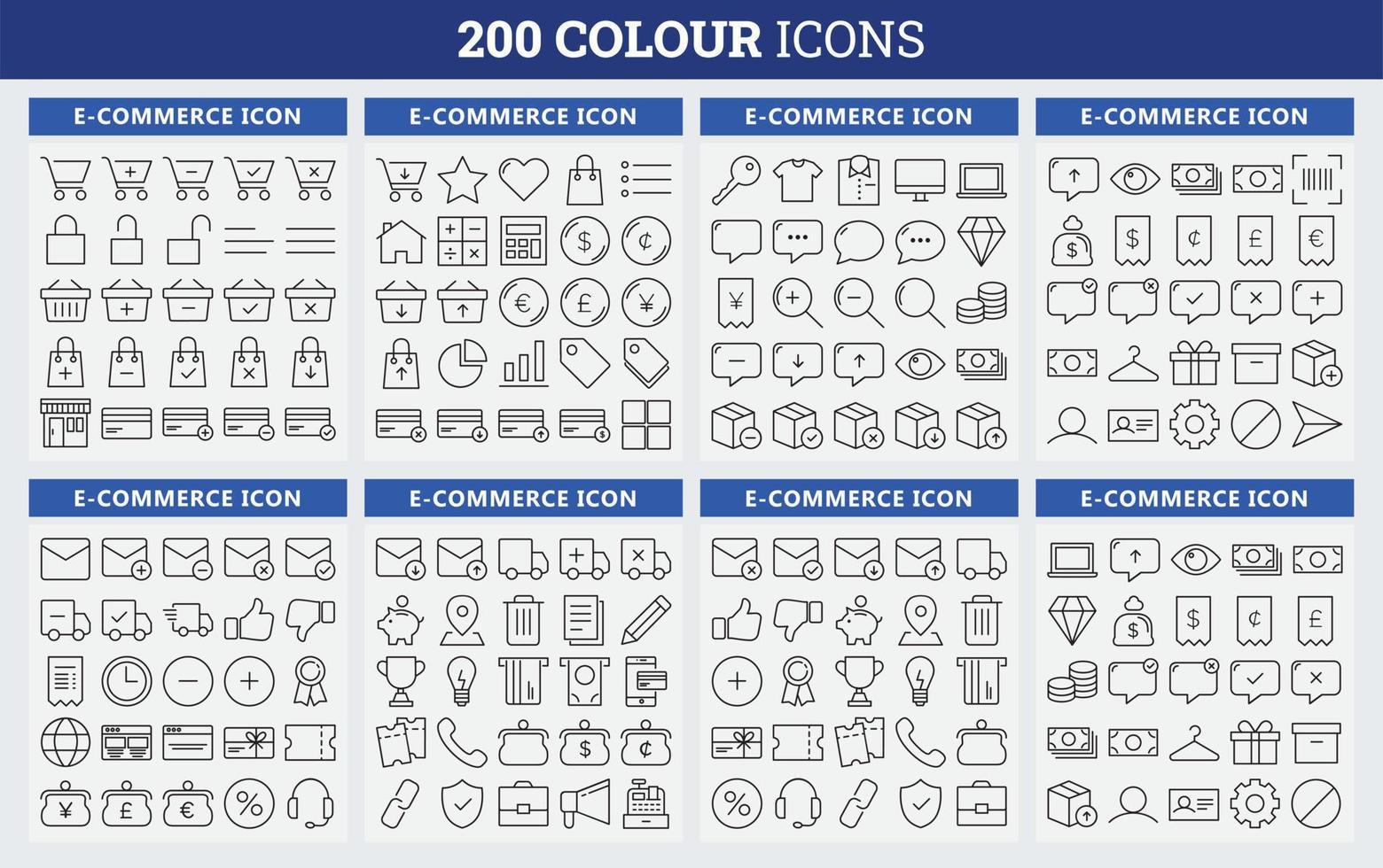 200 colore icona impostare. relazionato per attività commerciale, umano risorse, medico. ragnatela icona impostare. colore icone collezione. vettore illustrazione.