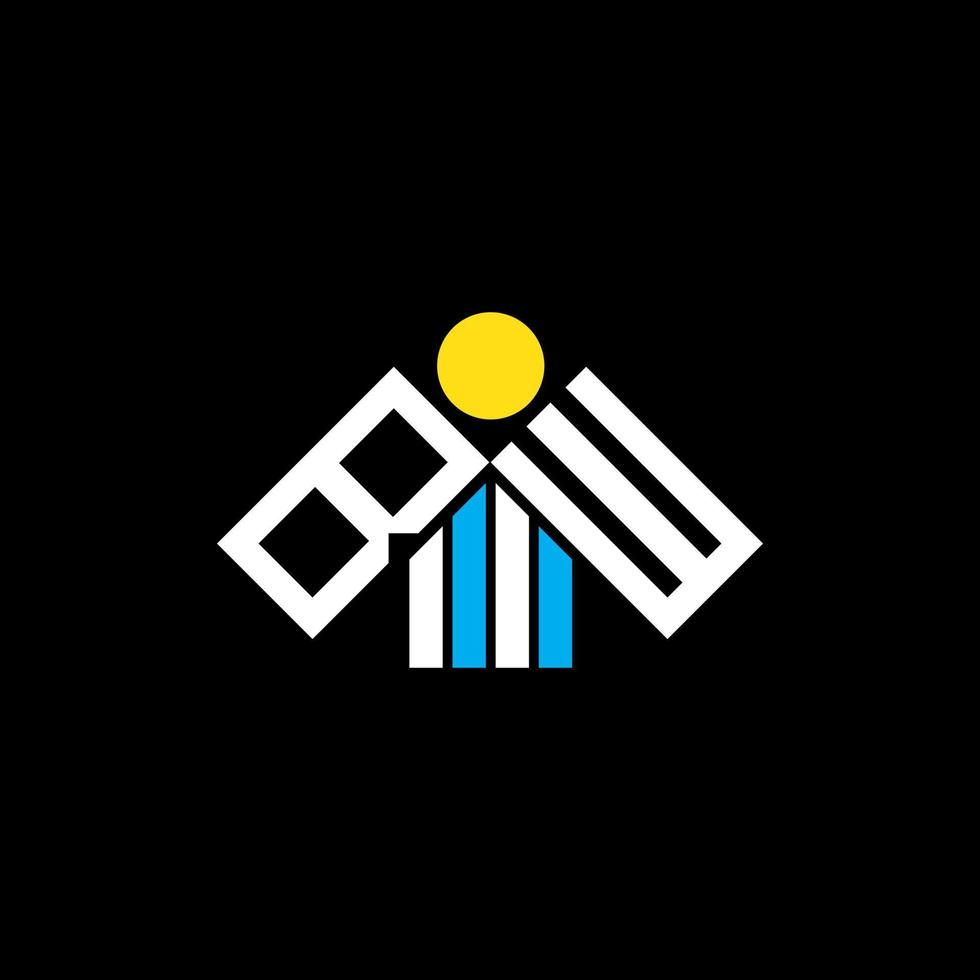 bw lettera logo creativo design con vettore grafico, bw semplice e moderno logo.