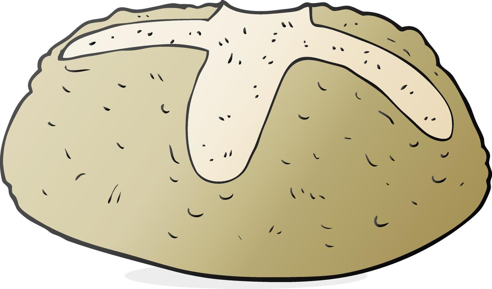 cartone animato pagnotta di pane vettore