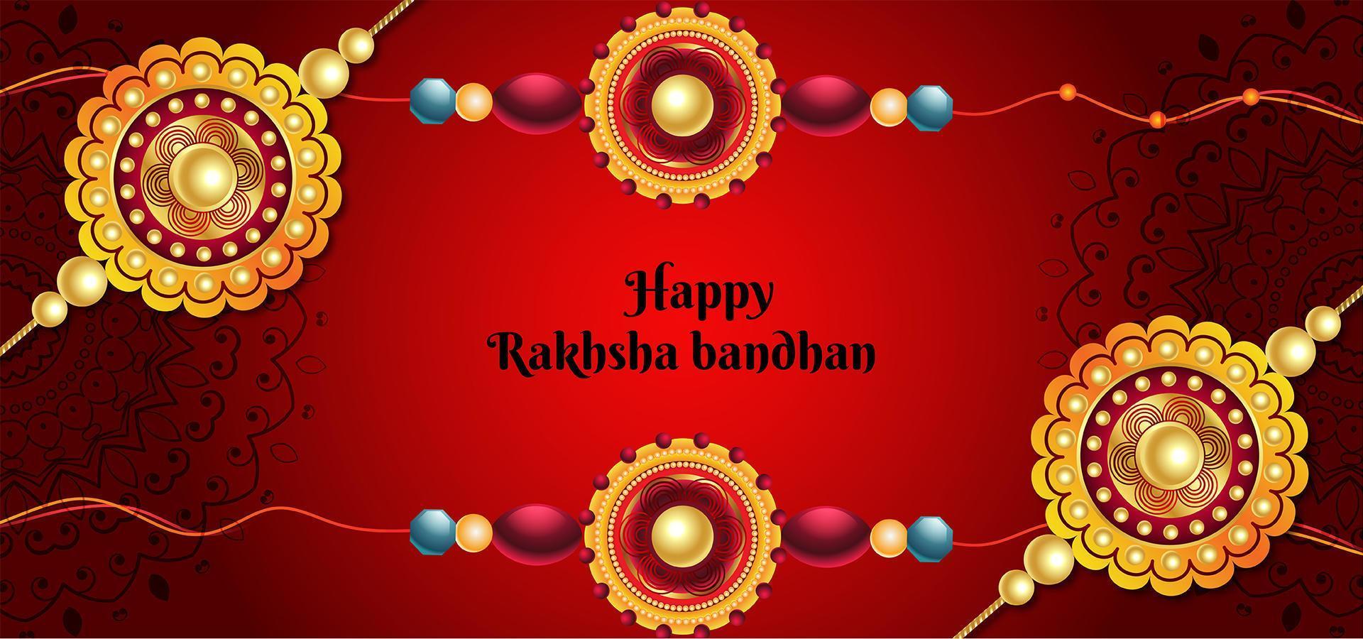 festival indiano felice rakhsha bandhan sfondo vettore
