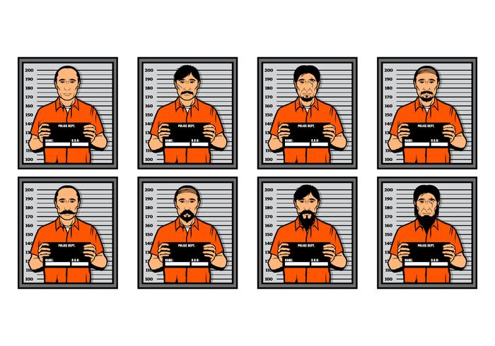 Illustrazione vettoriale di Mugshot gratis