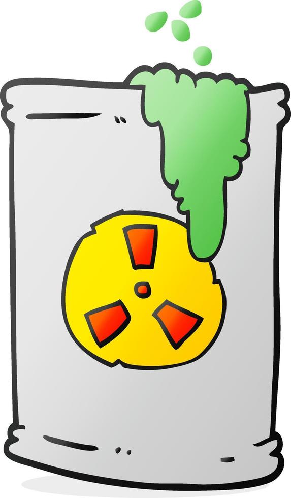 cartone animato radioattivo rifiuto vettore