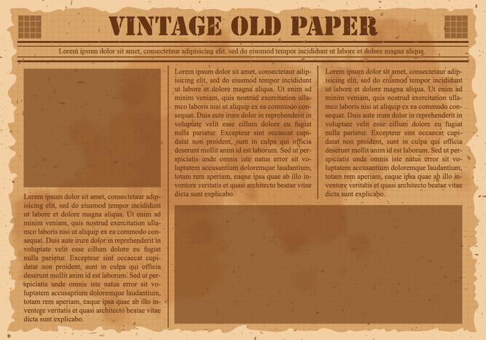 Vecchio giornale d'epoca vettore