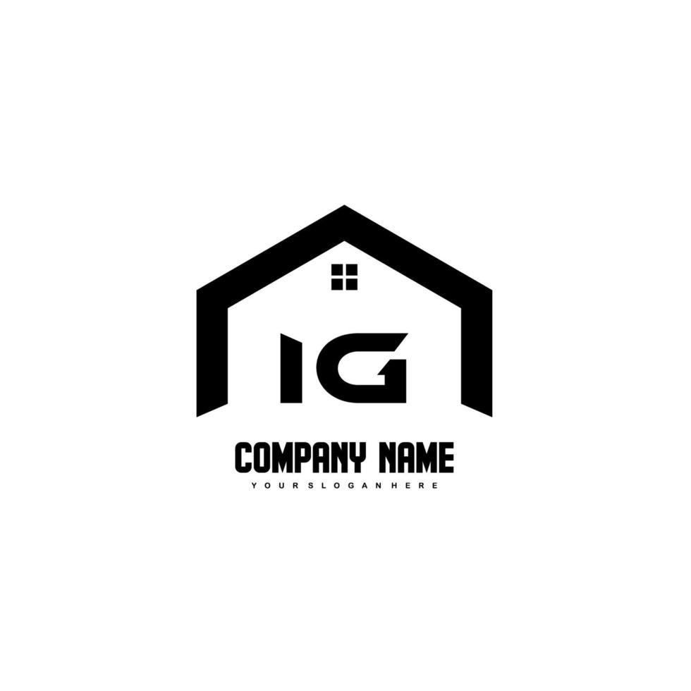 ig iniziale lettere logo design vettore per costruzione, casa, vero proprietà, costruzione, proprietà.